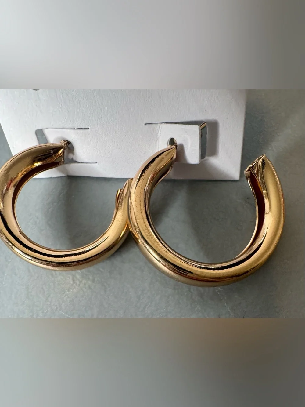 Gold Chunky Hoop Earrings - Women Jewelry